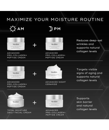 Medik8 Advanced Pro Collagen Peptide Cream - Daily Face Moisturizer for Dry Skin - Lifting Moisturizer Face Cream with Anti-Aging Peptides - 1.6 oz - Buy Online on GoSupps.com
