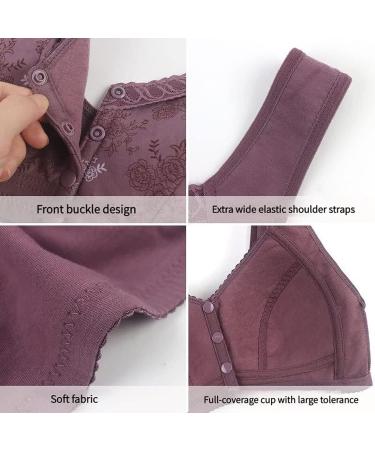 Wm Stylist Glamorette Women Front Snap Closure Bra 3 Pcs 46/105 - Ideal for Seniors - Buy Online on GoSupps.com