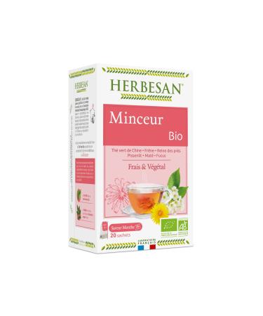 HERBESAN® - INFUSION THE GREEN SLIMMING ORGANIC Chinese Green Tea, Ash, Meadowsweet, Dandelion - 20 sachets