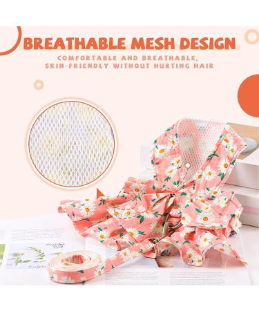 BAEJMJK Dog Dress Bowknot Harness Leash Set for Small Dogs Cats Girl Floral Princess Dog Dresses Cute Puppy Fruit Clothes Pet Doggy Outfits Spring Summer Breathable Dresses(Pink Small) Small Pink - Buy Online on GoSupps.com