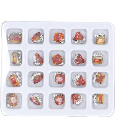Nail Rhinestones 3D Accessories 20pcs Multiple Shapes Crystal Rhinestones Nail Decoration for Travel (04) - Buy Online on GoSupps.com