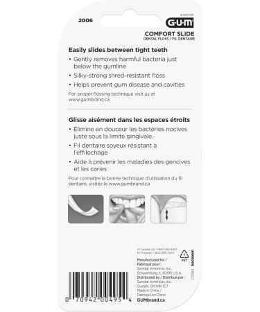 GUM Comfort Slide Dental Floss 2x40M Pack of 6 (12 total) 40.00 m (Pack of 12) Comfort Slide Floss - Buy Online on GoSupps.com