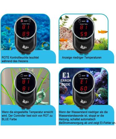 AQQA 500W Aquarium Heater - Adjustable Digital Temperature Control with LED Display | Ideal for Tanks 250-500L Turtles & More - Buy Online on GoSupps.com