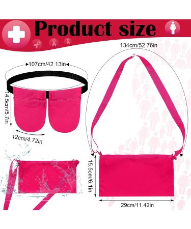 Mastectomy Drainage Pouch & Shower Bag Set - Adjustable Holder Waist Belt for Breast Surgery Recovery - Patient Care Kit (Rose) - Buy Online on GoSupps.com