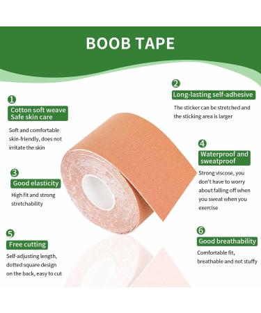 Boobtape for A-E Cups | Breathable Waterproof Breast Support Tape | Skin-Friendly Push Up Athletic Body Tape (3 x 197 in - Buy Online on GoSupps.com