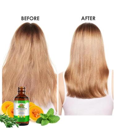3-in-1 Rosemary Oil with Peppermint & Pumpkin Seed Oil for Hair Growth | 100% Pure & Natural - 60ml - Buy Online on GoSupps.com