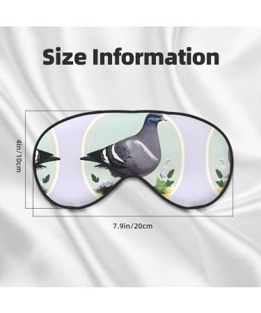 Grey Pigeon Print Soft Sleep Eye Mask | Breathable Female Eye Patch for Travel & Relaxation - International Shipping Available - Buy Online on GoSupps.com