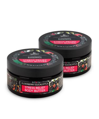 Nature's Beauty Elderberry Eucalyptus Stress Relief Body Wash Multi-Pack - Gentle Bath + Body Cleanser Restore Skin Made w/Shea Butter Avocado Oil and Sweet Almond Oil 12 fl oz (2 Pack) - Buy Online on GoSupps.com
