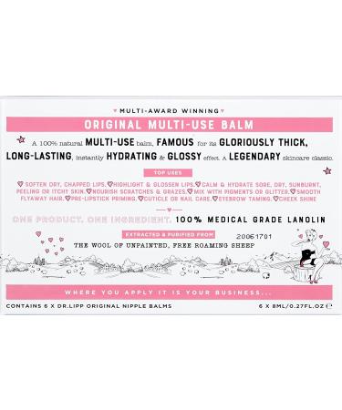Dr.Lipp Original Nipple Balm for Dry Skin & Lips - 0.27 Fl Oz (Pack of 6) - Buy Online on GoSupps.com