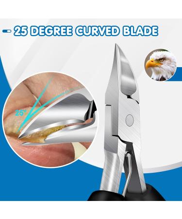 Professional Toenail Clippers for Thick Nails - Ergonomic Design, Wide Jaw & Sharp Blade - Heavy Duty Toe Nail Clippers for Seniors - Gifts for Men & Women - Buy Online on GoSupps.com