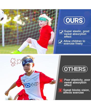 4-Pack Children's Breathable Headbands - Sporty Cartoon Style for Running Jogging Biking & Training - Buy Online on GoSupps.com