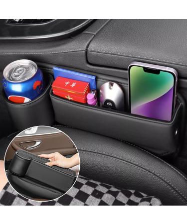 Boutihao Car Seat Storage Box - 2 Piece Leather Organizer for Phones Cups & Essentials (Driver & Passenger) - Buy Online on GoSupps.com