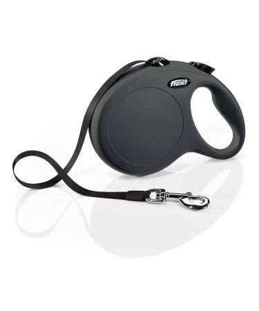 Flexi Retractable Dog Leash 16 ft Medium/Large Black Black Medium/Large 16 ft