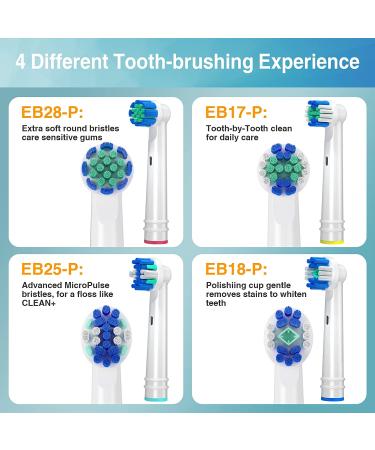 Oral-B Replacement Brush Heads (16 Pack) - Compatible with Pro 1000 & 7000 - Includes Sensitive, Floss, Precision & Whitening - Buy Online on GoSupps.com