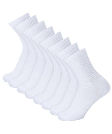 Apricitie 8 pairs of tennis socks men women sports socks women running socks white socks women men 35-38 white