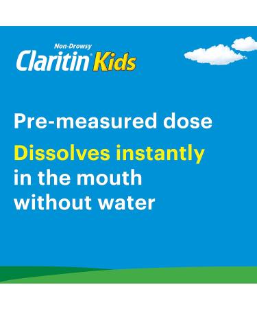 Claritin Kids Rapid Dissolve Allergy Medication - 24 Hour Non-Drowsy Kids Allergy Medicine Antihistamines For Kids Fast Allergy Relief Of Itchy Watery Red Eyes Sneezing Runny Nose 10 Tablets - Buy Online on GoSupps.com