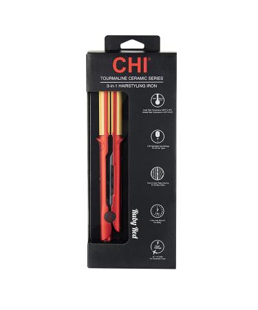 CHI 3-In-1 Hairstyling Iron - Ruby Red | Professional Hair Straightener, Curler & Waver - Buy Online on GoSupps.com