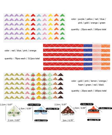 VEINARDYL 20 Colors Photo Corners Stickers - 696 Count Self Adhesive Mounting Stickers for Scrapbooking - Buy Online on GoSupps.com