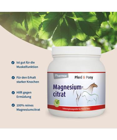 Buy Pharmox Horse & Pony Magnesium Citrate 1500g | 100% Pure Magnesium Citrate for Optimal Health | International Shipping Available - Buy Online on GoSupps.com