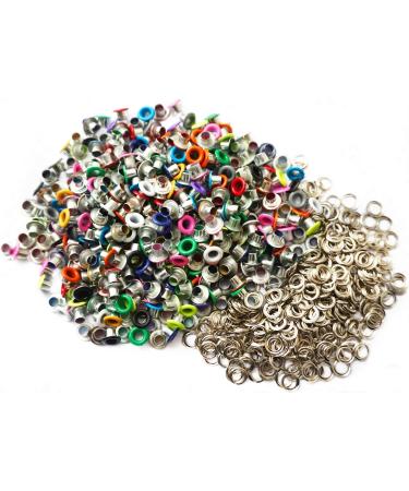 Honkoolly 420 Set 3mm Metal Eyelets - Mixed Colors Round Grommets for Crafting - 30 Sets/Colors - Buy Online on GoSupps.com
