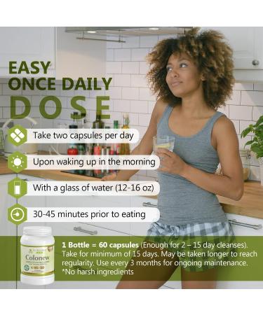 Colonew Complete Colon Cleanse: Natural Detox Supplement - 60 Capsules - Buy Online on GoSupps.com