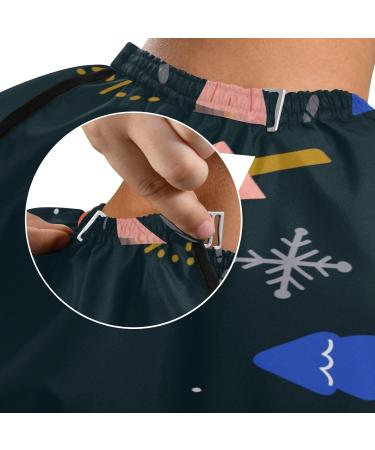 Buy Waterproof Barber Cape - Christmas Pattern Blue & Cheetah Haircut Bib for Men & Women | Unisex Hair Cutting Cape for International Shipping - Buy Online on GoSupps.com