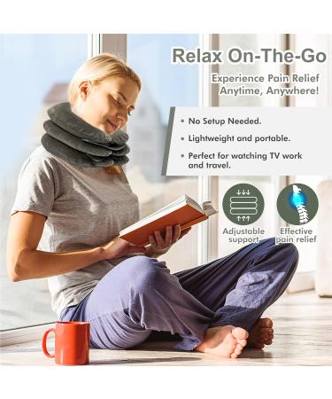 Farmigood Neck Stretcher - Inflatable Cervical Neck Traction Device for Neck Pain Relief - Buy Online on GoSupps.com
