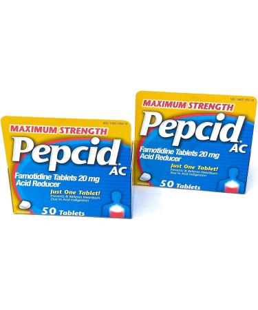 Pepcid AC Maximum Strength Tablets - 2 Pack (100 Count) - Acid Reducer - Buy Online on GoSupps.com