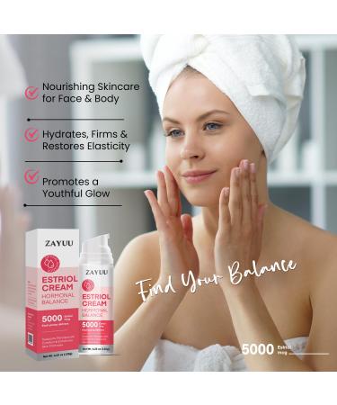 Estriol Face Cream for Women: Hydrating Botanical Moisturizer with Wild Yam, Red Clover & Soy Isoflavones, Hyaluronic Acid + Aloe, Fast-Absorbing Face/Neck/Chest Cream, Pump Bottle, 4.23 oz (120g) - Buy Online on GoSupps.com