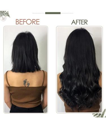 RUNATURE 40CM Real Hair Wefts Black Extensions - 100g Straight Hair for Sewing | Color #1 - Buy Online on GoSupps.com