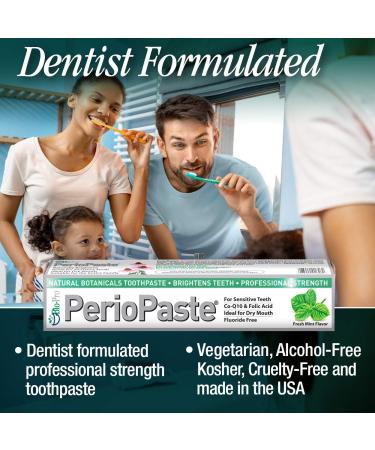 PerioPaste Natural Toothpaste - 4 oz x 4 | Natural Teeth Whitening & Fresh Breath | Stain Removal | Pack of 4 - Buy Online on GoSupps.com