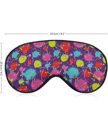 Hand Painted Circles Dot Sleep Mask for Women | Adjustable Eye Shades with Elastic Strap | Comfortable & Stylish Sleeping Cover - Buy Online on GoSupps.com