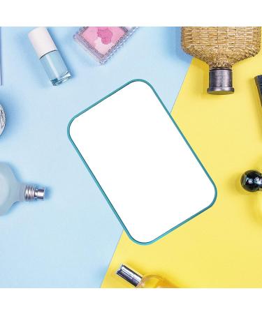 HGUEB 8 Inch Foldable Portable Princess Makeup Mirror - Green | Dual-Purpose Table Desk & Wall Hanging Square Mirror - Buy Online on GoSupps.com