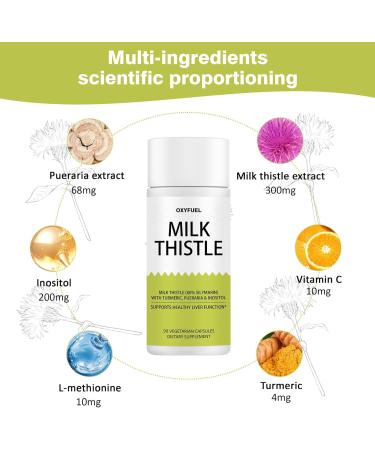 PRIMALHERBS OXYFUEL Silymarin Milk Thistle 300mg Extract with Vitamin C Liver Repair Support 90 Capsules(1Pc) - Buy Online on GoSupps.com