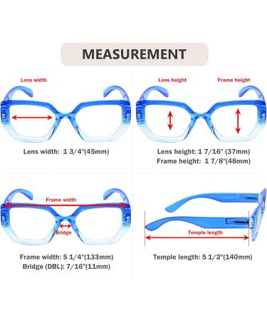 Eyekepper Stylish Reading Glasses - 4 Pack Oversized Spring Hinges +1.75 for Women | International Shipping Available - Buy Online on GoSupps.com