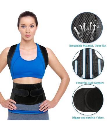 Adjustable Back Brace Posture Corrector for Women and Men - Relief for Waist, Back, and Shoulder Pain - Breathable, Lumbar Support - Improve Posture (Size L 33-37) - Buy Online on GoSupps.com