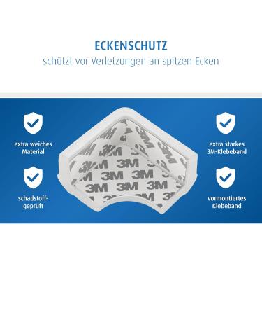 Reer Corner Protector Soft - 4 Pieces Bite-Proof Safe Tested White | International Shipping Available - Buy Online on GoSupps.com