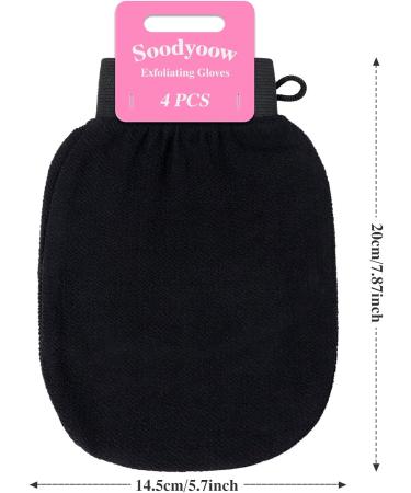 Soodyoow 4 Pcs Exfoliating Gloves Mongant Exfoliating Glove Dead Skin Remover for Body Body Scrub Glove Bath Exfoliating Shower Gloves for Shower Spa Massage Body Scrubbing - Buy Online on GoSupps.com