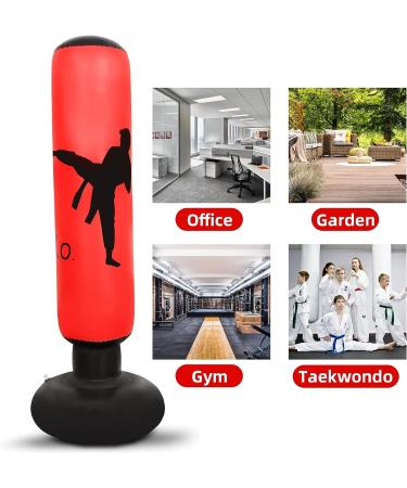 Kids Inflatable Boxing Bag Set with Air Pump and Gloves - 63 Inch | Practice Karate and Taekwondo with Instant Rebound - Buy Online on GoSupps.com