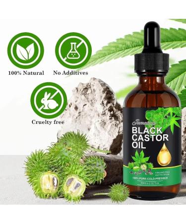 Jamaican Black Castor Oil Organic for Hair Growth Nourishes Eyelashes and Eyebrows Scalp Skin and Nail Care 60ml (1PCS) - Buy Online on GoSupps.com