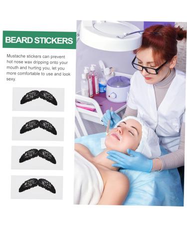 FOMIYES 60 STK Mustache & Nose Wax Strips - Hair Removal Kit with Applicator - Black Waxing Bears for Men - Buy Online on GoSupps.com