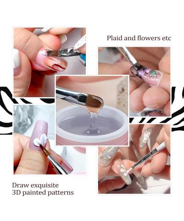 Buy Hanyousheng 8-Piece Nail Polish Brush Set | UV Gel & Acrylic Nail Art Brushes | Professional Tools for Salon & DIY Manicure - Buy Online on GoSupps.com