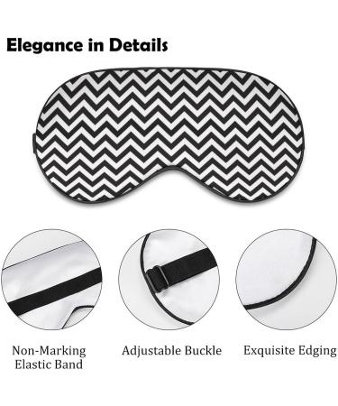 Geometric Zigzag Sleep Mask for Women | Adjustable Eye Shades with Elastic Strap - Comfortable & Stylish Sleep Accessory - Buy Online on GoSupps.com