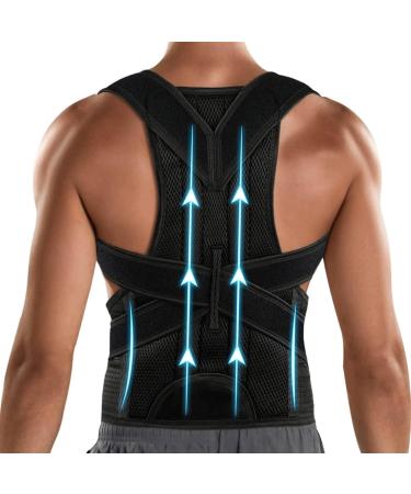 DFHBFG Back Brace Posture Corrector Back Straightener Scoliosis and Hunchback Correction Adjustable Posture Trainer(Size:X-Large) X-Large D