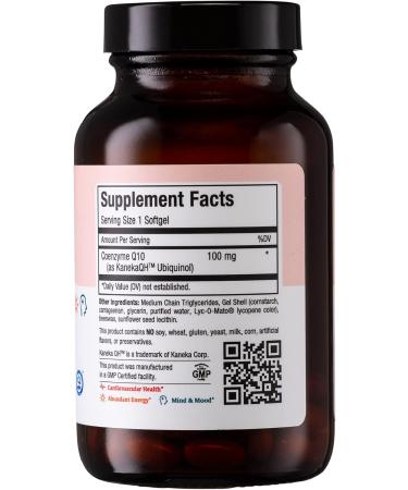 CoQ10 Ubiquinol 100mg Softgels - Kosher Co Q10 Supplement for Cardiovascular Health & Cellular Energy - Superior Absorption (60 Count - Buy Online on GoSupps.com