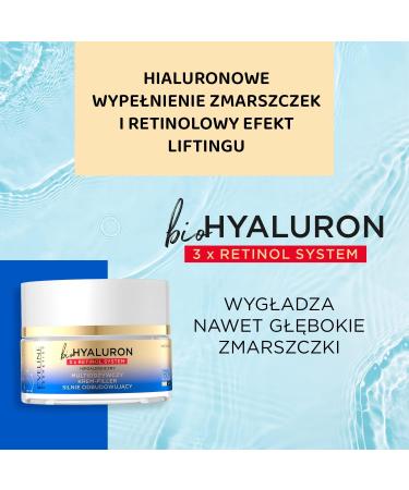 EVELINE COSMETICS Biohyaluron 3x Retinol Lifting System Anti Aging Filler Restoring Cream Rejuvenating 60+ PROXINE 3Lift 6in1 Vegan formula 97 natural composition 50 ml - Buy Online on GoSupps.com