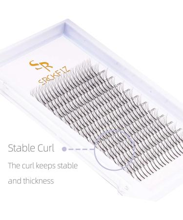 SRCKFIZ 3D Volume Eyelash Extensions C D Curl 9mm - 0.10mm Thickness | Long Stem Premade Fans for Professional Use - Buy Online on GoSupps.com