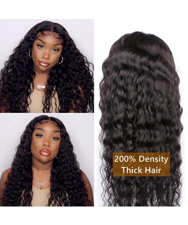 Loose Deep Wave Lace Front Wig - 26 Inch 200% Density Human Hair for Black Women | HD Transparent 4x4 Closure, Pre-Plucked, Glueless - Buy Online on GoSupps.com