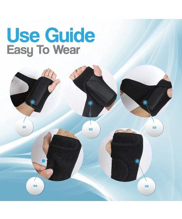 Carpal Tunnel Wrist Splint Support | Adjustable Brace for Joint Pain Relief Arthritis Tendonitis - One Size Right for Men & Women - Buy Online on GoSupps.com