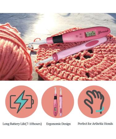 Yarniss Light Up Crochet Hooks Set - 17 Sizes with Stitch & Row Counter - Buy Online on GoSupps.com